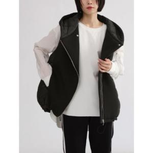 ラシュッド LASUD ジップキルティングベスト （ブラック）