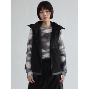 ラシュッド LASUD 異素材ドッキングフリースベスト （ブラック）