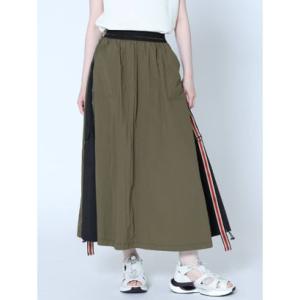 ラシュッド LASUD サイドジップラインスカート （カーキ）