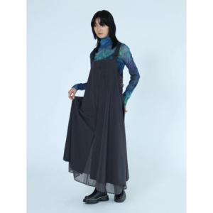 ラシュッド LASUD チュールレイヤードジャンパースカート （チャコールグレー）