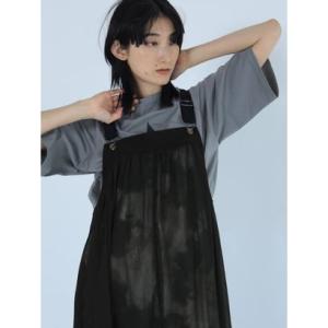 ラシュッド LASUD タイダイレイヤードワンピース （ブラック）