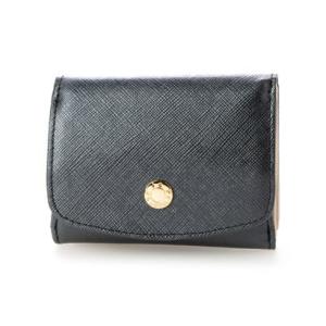 ル プレリーギンザ le prairies GINZA ビジュー コンパクト三つ折り財布 （ブラック）