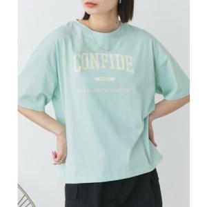 アドティエ ad thie CONFIDE プリント カレッジロゴ ショート丈 サイドスリット コッ...