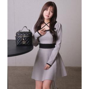 LIP SERVICE（リップサービス） シャツドッキングプリーツワンピース