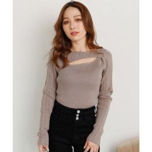 リップサービス LIP SERVICE アシメカッティング2WAYニット （グレージュ）