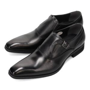 ルーテシア LUTECIA ロングノーズ  モンクストラップ・ビジネスシューズ  LU7809 （ブラック）