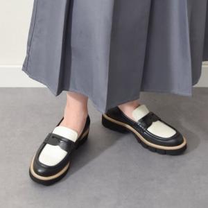 ルカ グロッシ Luca Grossi バイカラータンクソールローファー （ブラックコンビ）