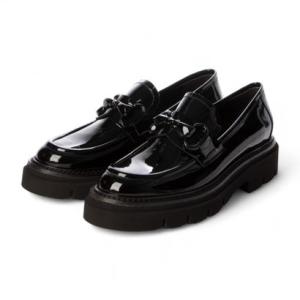 ルカ グロッシ Luca Grossi タンクソールビットローファー （ブラックエナメル）