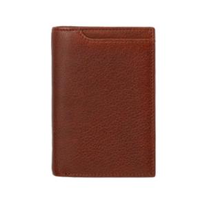 ミラグロ MILAGRO 牛革ミリング加工・縦型二つ折財布 （ダークブラウン）