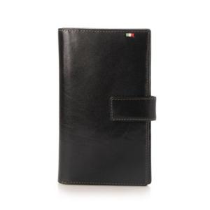 ミラグロ MILAGRO イタリア製レザー 30枚カード収納長財布（大容量カードケース） （ブラック）