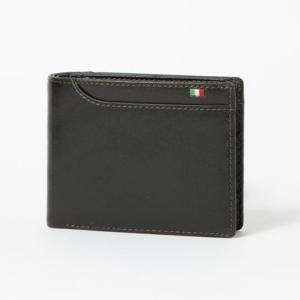 ミラグロ MILAGRO イタリア製レザー 21ポケット二つ折り財布・小銭入れ付き （グリーン）
