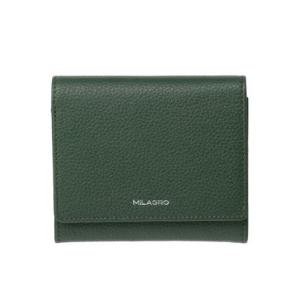ミラグロ MILAGRO シュリンクレザー・ギャルソン二つ折り財布 （グリーン）