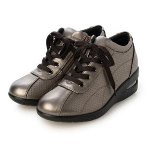 マフモフ Mafmof Realta(レアルタ)5cmヒール防滑幅広3Eウエッジソールコンフォートシューズ （ブロンズ・PU）