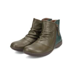 バッサノ BASSANO シティゴルフ City Golf 柔らか素材 ゆったり足入れドレープ・カジュアルブーツ GFL20123 （カーキコンビ）