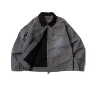 襟コーデュロイ デニム/ダック スウィングトップ ライトブルゾン ワークジャケット メンズ レディース アウター