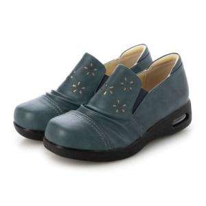 マリカ MARIKA 5Eシャーリング使いカットワークシューズ （ターコイズ）