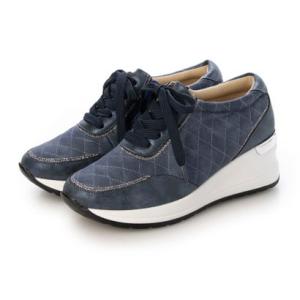 マリカ MARIKA 4E厚底キルティング風スニーカー （ネイビー）