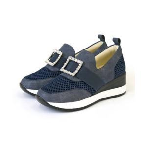 マリカ MARIKA 4Eビジューバックル厚底スニーカー （ネイビー）