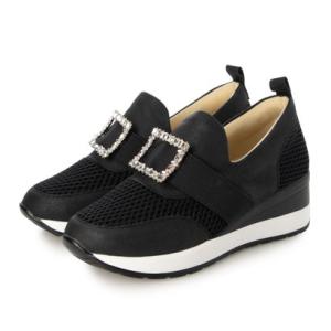 マリカ MARIKA 4Eビジューバックル厚底スニーカー （ブラック）