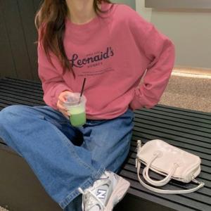 メゾンドラティール maison de LATIR 古着っぽいオシャレ感のあるスウェット （ピンク）