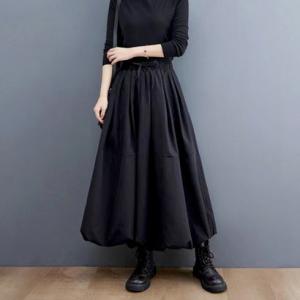 メゾンドラティール maison de LATIR 歩く度に揺れるバルーンスカート （ブラック）