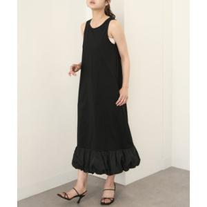 マガジンデモードシュシュ MAGASIN DE MODE Chou Chou CVC天竺×T/Nタフタ ドッキング裾バルーンワンピース XNN （ブラ