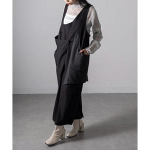 マガジンデモードオンジェナ MAGASIN DE MODE Onjna アシメショルダーラップワンピース trc （ブラック）