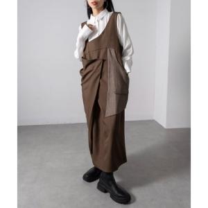 マガジンデモードオンジェナ MAGASIN DE MODE Onjna アシメショルダーラップワンピース trc （ブラウン）