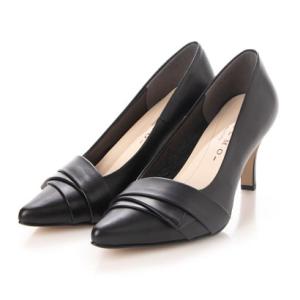 メルモ MELMO ポインテッドトゥデザインパンプス （ブラック） - 最