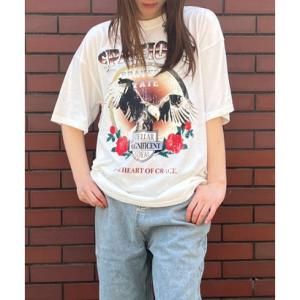 ミージェーン me Jane イーグルプリントビッグTシャツ （オフホワイト）｜locondo-shopping