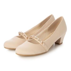 メタルルージュ Metal Rouge 【Made in Japan】日本製 パールストラップ オケージョンパンプス MR4451 （ライトベージュ）