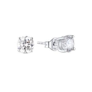 ミーティアニューヨーク METEOR NEW YORK 2ct (1ct * 2) 1粒スタッドピアス 『VENUS』（プラチナ (ロジウム) コーテ｜locondo-shopping