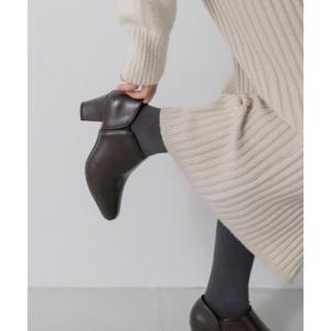 メヌエ Menue サイドゴア スクエアトゥ ブーティ （1086ダークブラウンpu）