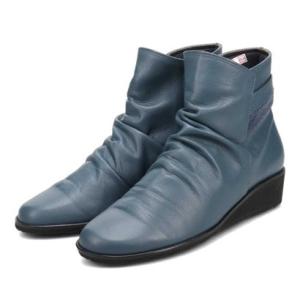 ミッシーデミッシー missy des missy キレイ目シルエット 柔らか素材の 軽量ショートブーツ MMD4633 （ブルー）