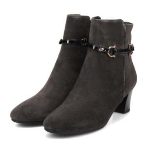 ミッシーデミッシー missy des missy 【撥水仕様】【防滑】キレイ目シルエット 柔らか素材 ショートブーツ   MMD4633 （ダークグ