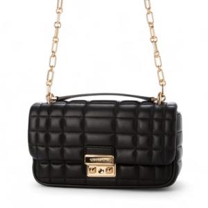マイケルコース MICHAEL KORS TRIBECA キルテッドレザー ショルダー スモール （BLACK）