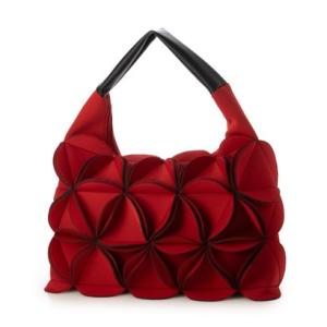 ミオオッジ MIOOGGI ネオプレン3Dフラワー1本手トート （レッド）