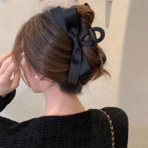 ヘアクリップ バンスクリップ リボン