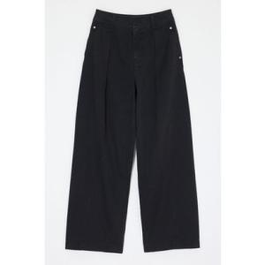CURVE LINE TUCK パンツ L/BLK1