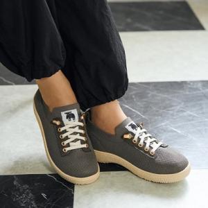 モズ moz メッシュスクエアスニーカー （グレー）