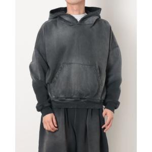 ムージムージ MOOJIMOOJI オーバーサイズ クロップフーディ （BLACK）