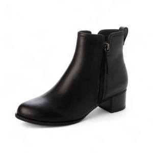 モード カオリ MODE KAORI モード カオリ MODE KAORI 【本革】 サイドジップショートブーツ 21536 （ブラック）