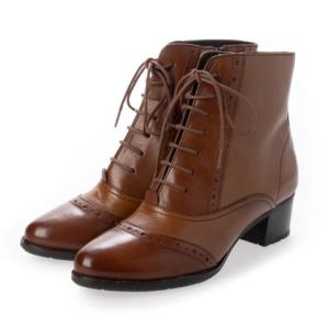 モード カオリ MODE KAORI レースアップメダリオンショートブーツ