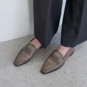 モード エ ジャコモ カリーノ MODE ET JACOMO carino メッシュチュールローファー （カーキ）