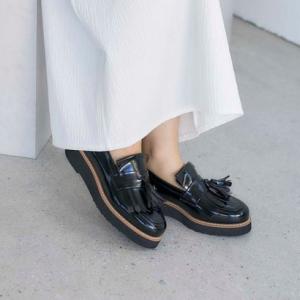 モード エ ジャコモ カリーノ MODE ET JACOMO carino 【訳あり新品】【レイン対応】【2WAY】厚底タッセルローファー （ブラック