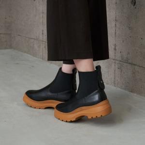 モード エ ジャコモ カリーノ MODE ET JACOMO carino 厚底サイドゴアブーツ （ブラックコンビ）