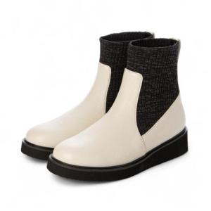 モード エ ジャコモ ディッシィ MODE ET JACOMO D'ICI 【軽量】アンクルストレッチショートブーツ （アイボリー）