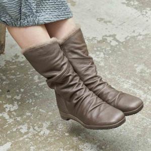 モード エ ジャコモ ディッシィ MODE ET JACOMO D'ICI 【防水】【防滑】スクエアトゥフラットソールハーフブーツ （オーク）