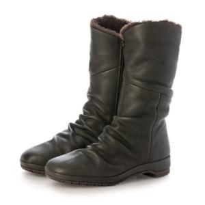 モード エ ジャコモ ディッシィ MODE ET JACOMO D'ICI 【防水】【防滑】スクエアトゥフラットソールハーフブーツ （ダークグレー）