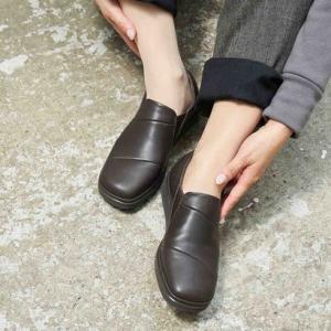 モード エ ジャコモ ディッシィ MODE ET JACOMO D'ICI 【高機能】スクエアトゥ切り替えスリッポン （ダークブラウン）